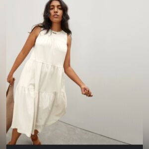 Everlane The Weekend Tiered dress in canvas